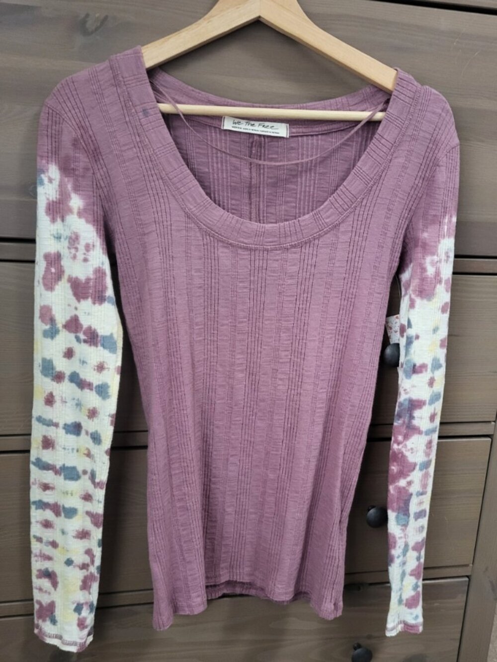 NWOT Free People Big Sur Tie Dye Long Sleeve Top
